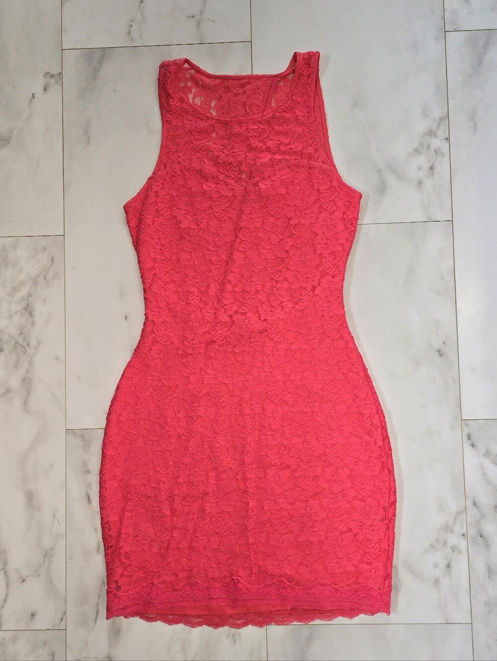 Express Hot Pink Lace Mini Dress - Size XS